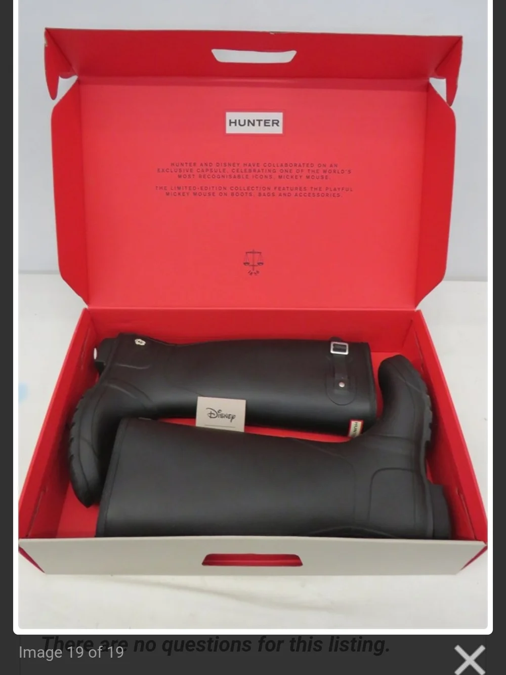 Disney X Hunter Matte Black Tall Rain Boots